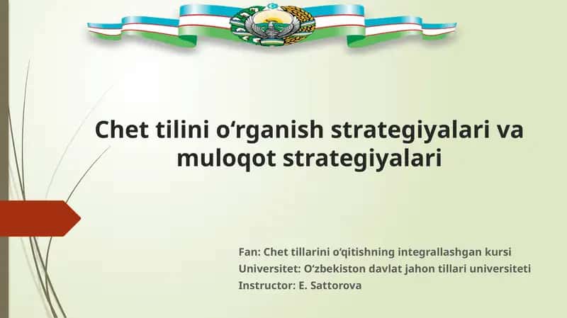 Chet tilini o‘rganish strategiyalari va muloqot strategiyalari