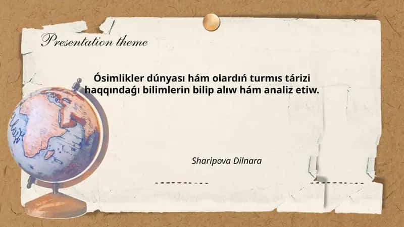 Ósimlikler turlari