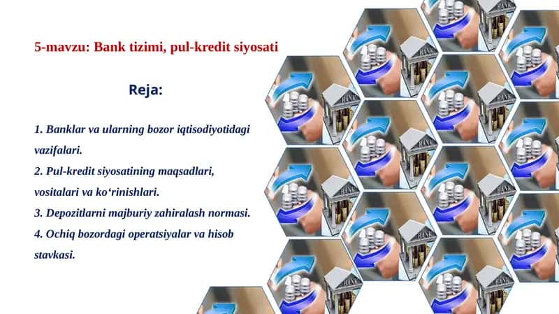 Banktizimi, pul-kredit siyosati