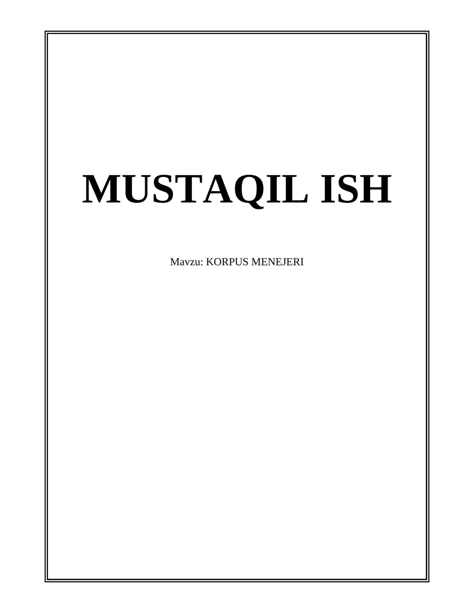 KORPUS MENEJERI
