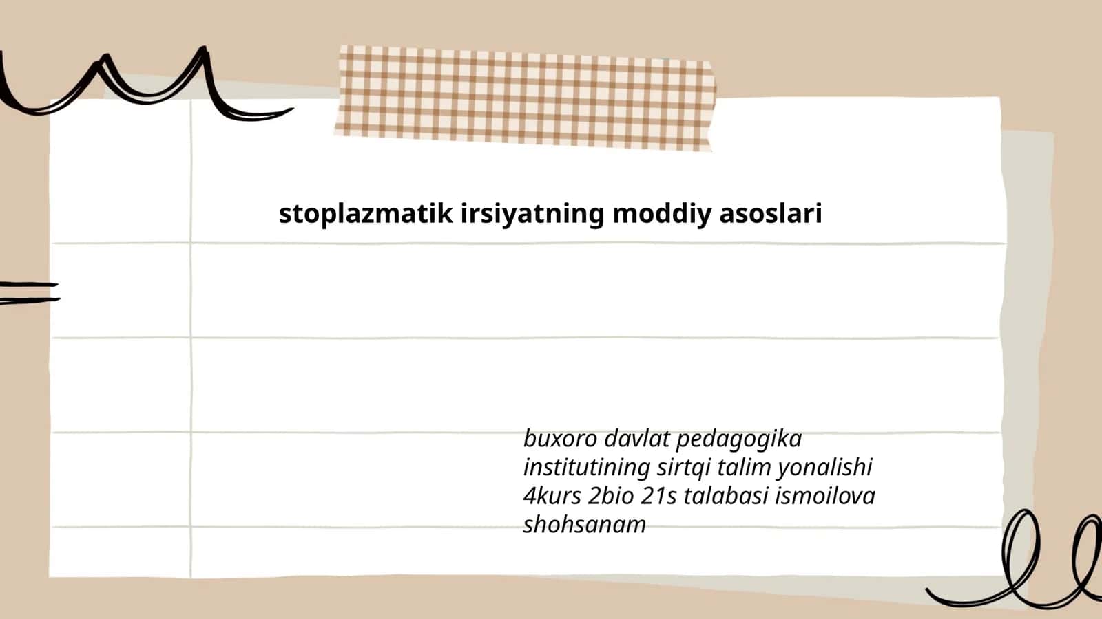 stoplazmatik irsiyatning moddiy asoslari