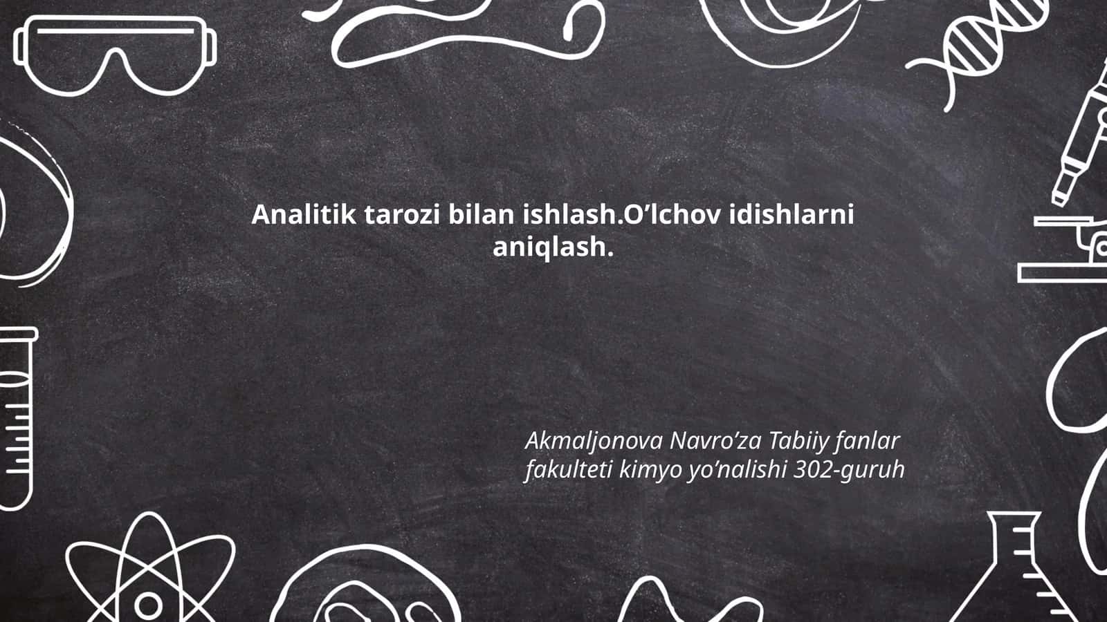 Analitik tarozining tuzilishi va ishlash prinsiplari