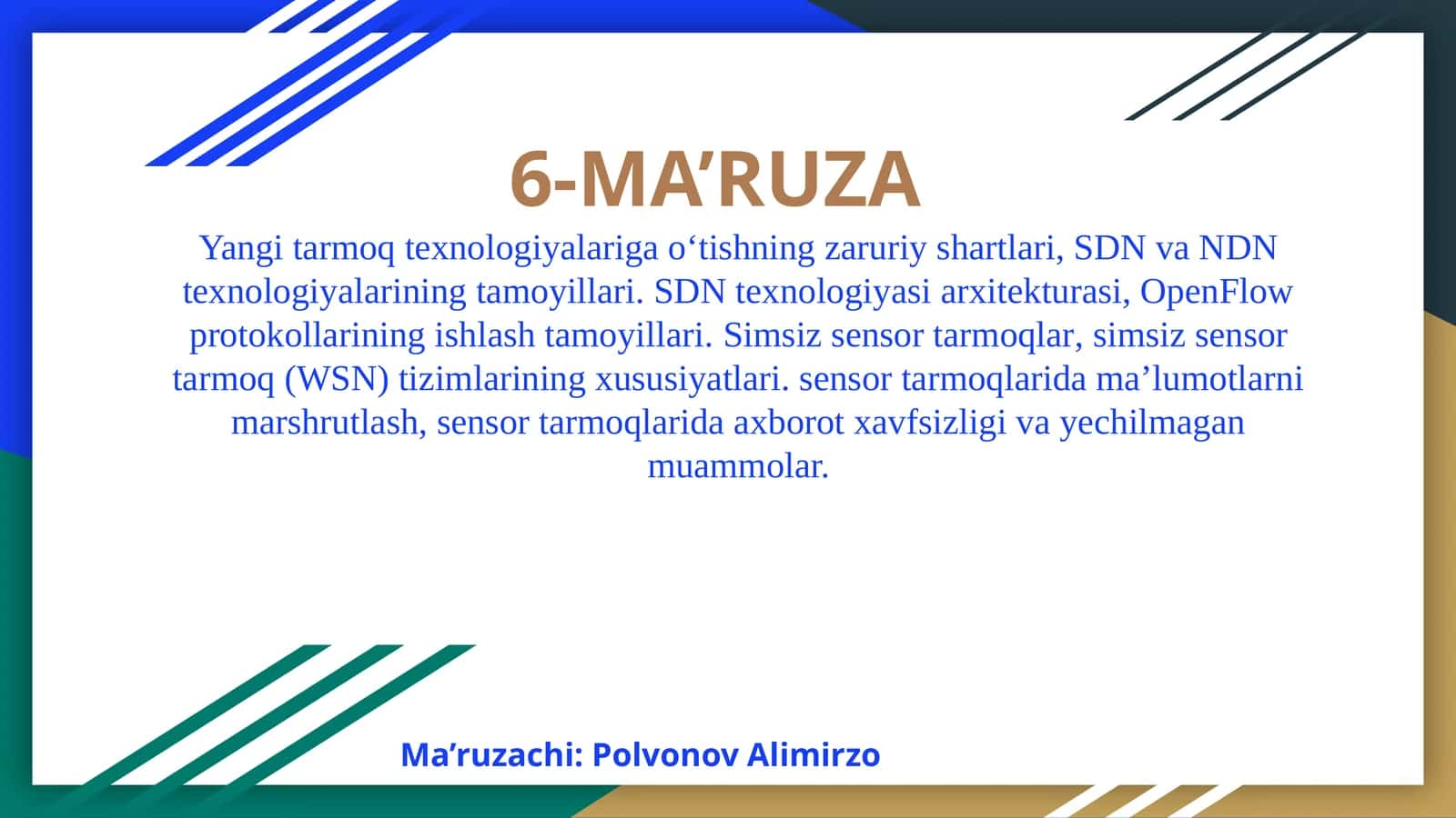 6-MA’RUZA