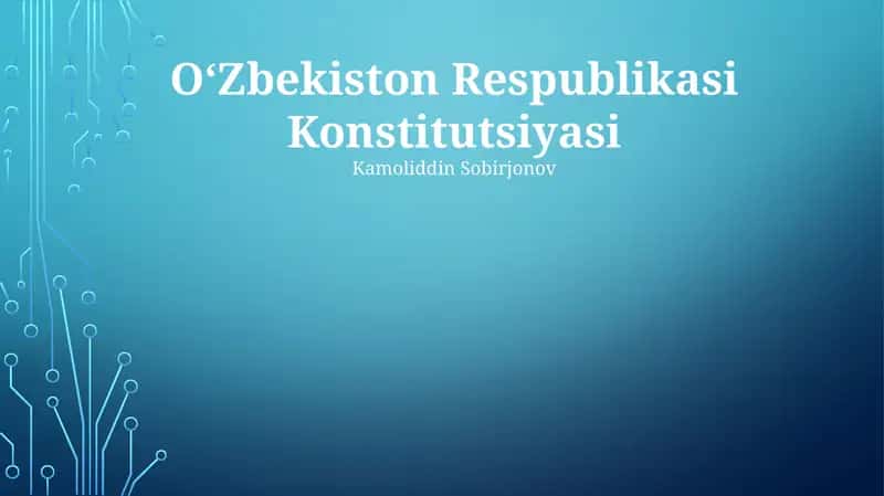 OʻZbekiston Respublikasi Konstitutsiyasi