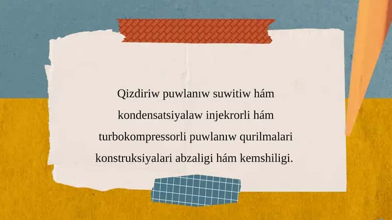 Qizdiriw hám puwlanıw suwitiw protsesi