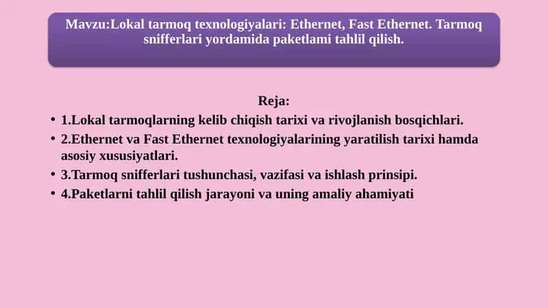 Lokaltarmoqlarning kelibchi qishti varivojlanish bosqichlari