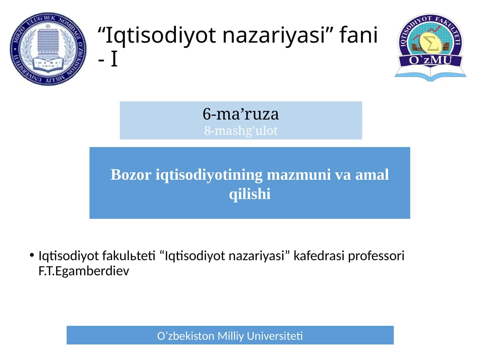 Iqtisodiyot nazariyasi