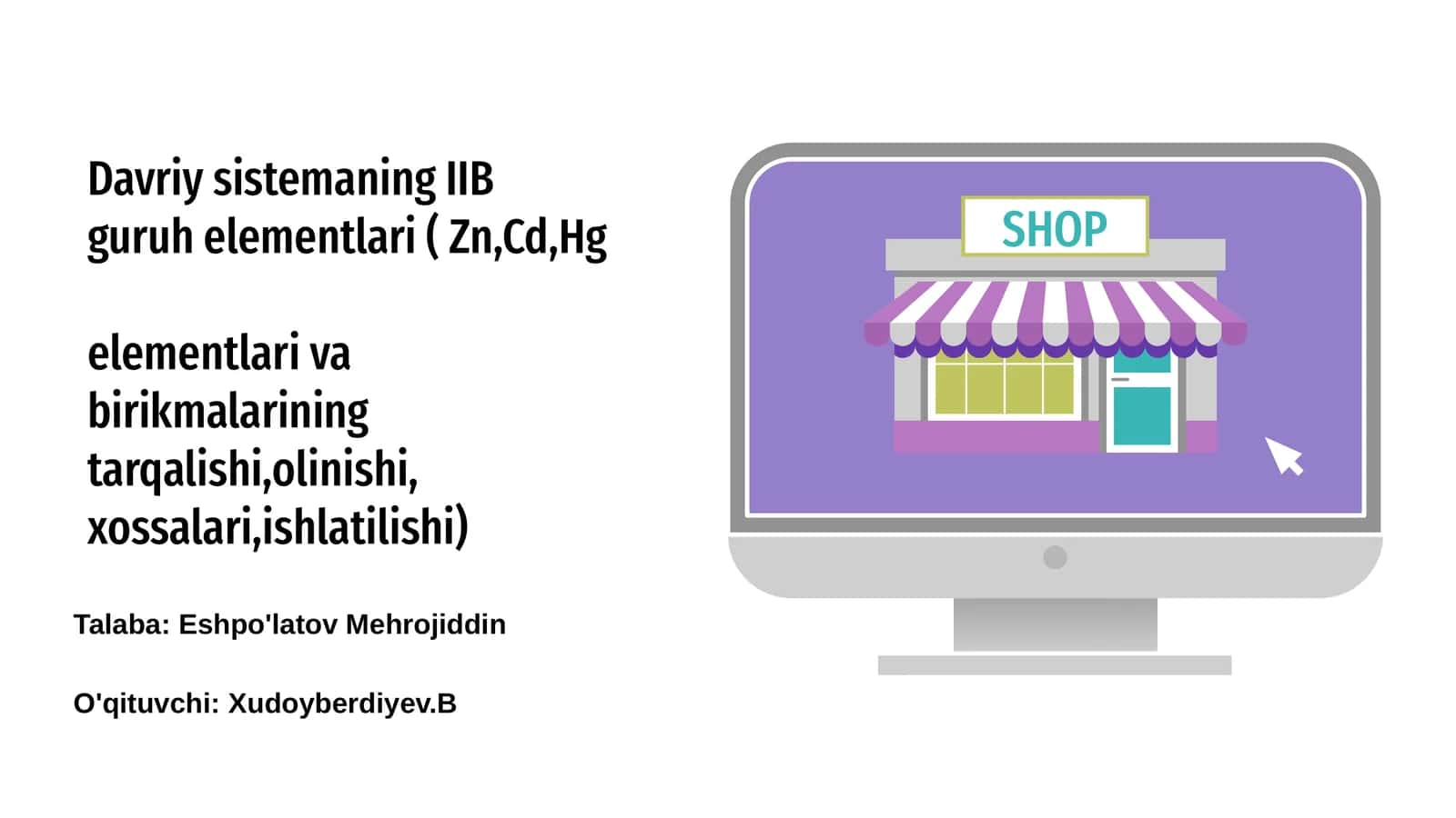 IIB guruh elementlari (Zn,Cd,Hg)