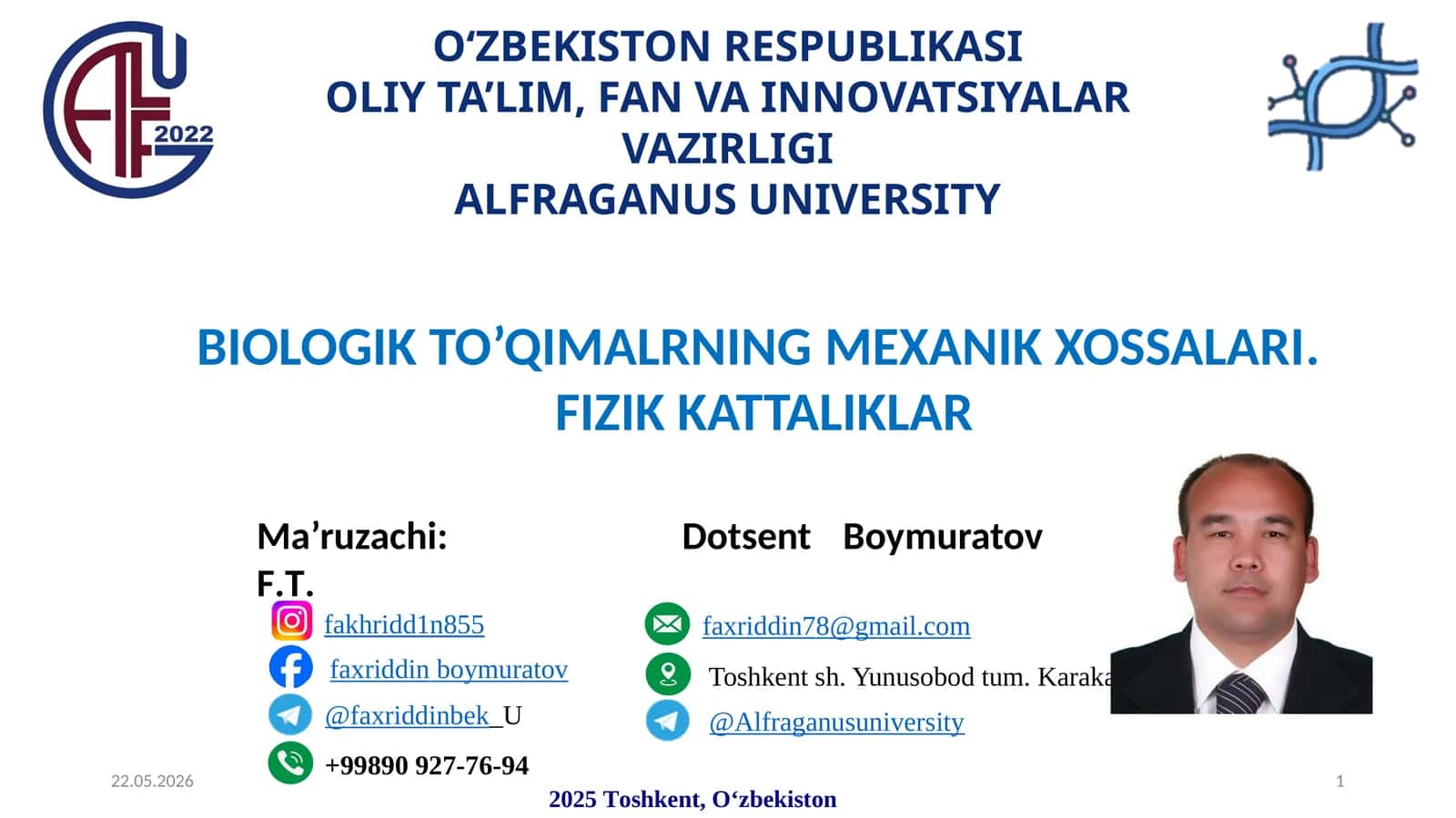 BIOLOGIK TO’QIMALRNINGMEXANIK XOSSALARI