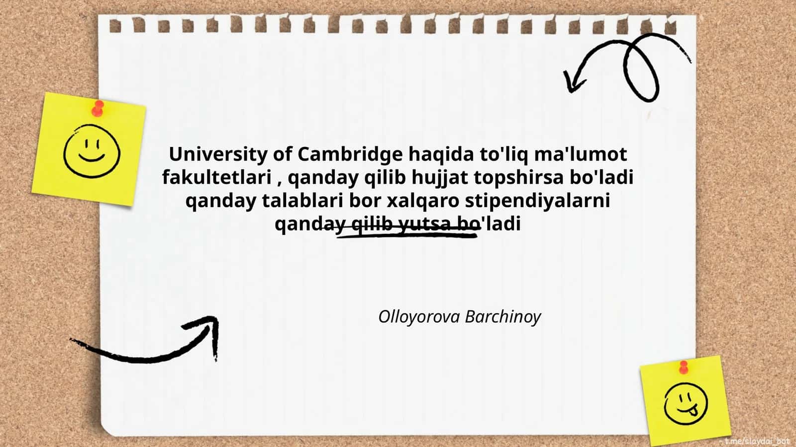 University of Cambridge haqida to'liq ma'lumot