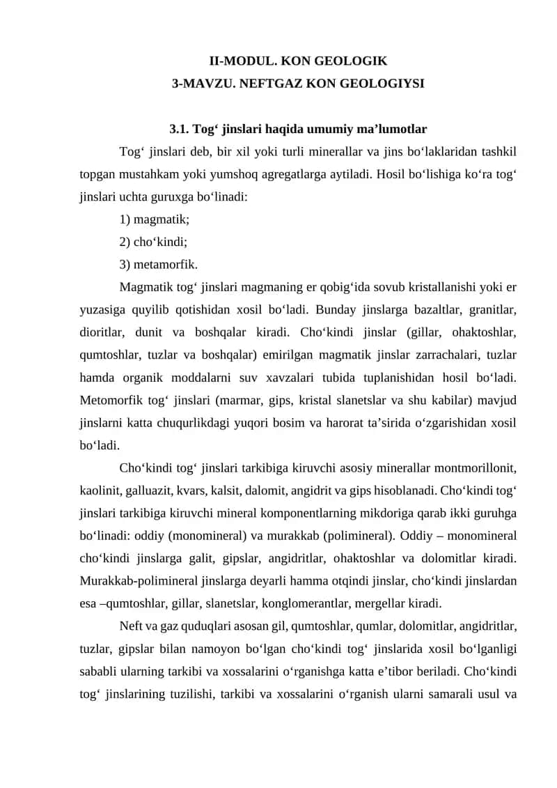 NEFTGAZ KON GEOLOGIYSI