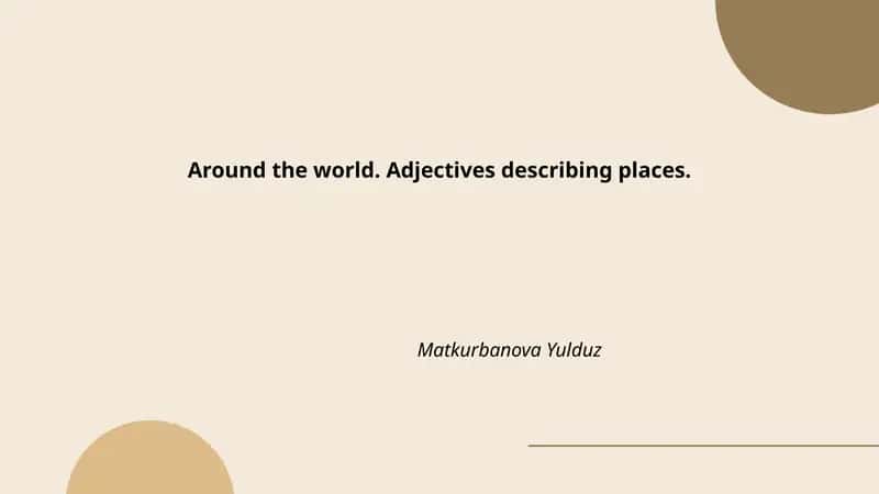 Bustling cities