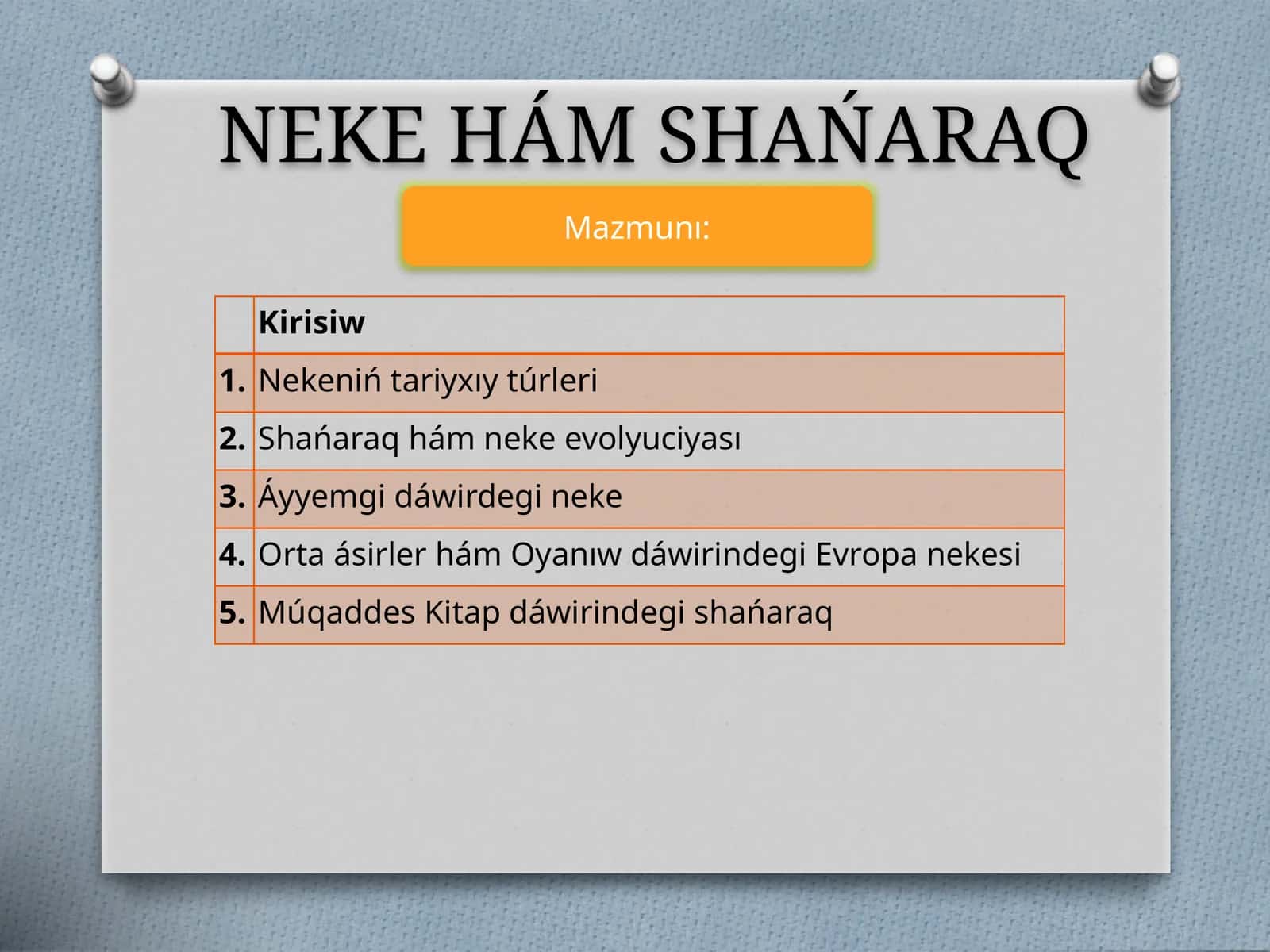 NEKE HÁM SHAŃARAQ