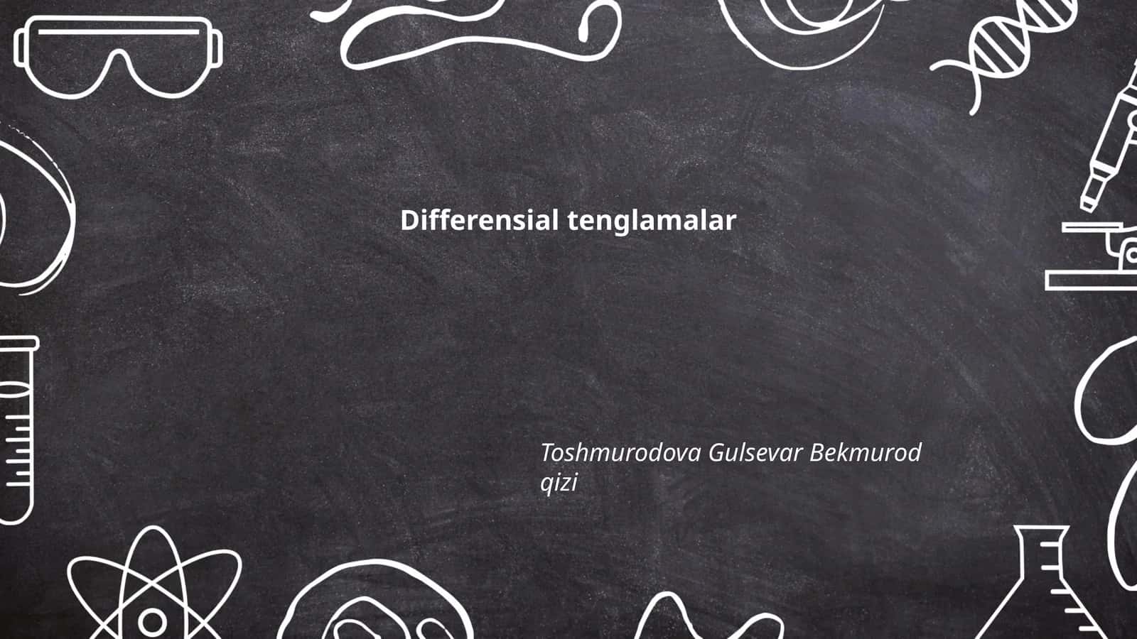 Differensial tenglamalar