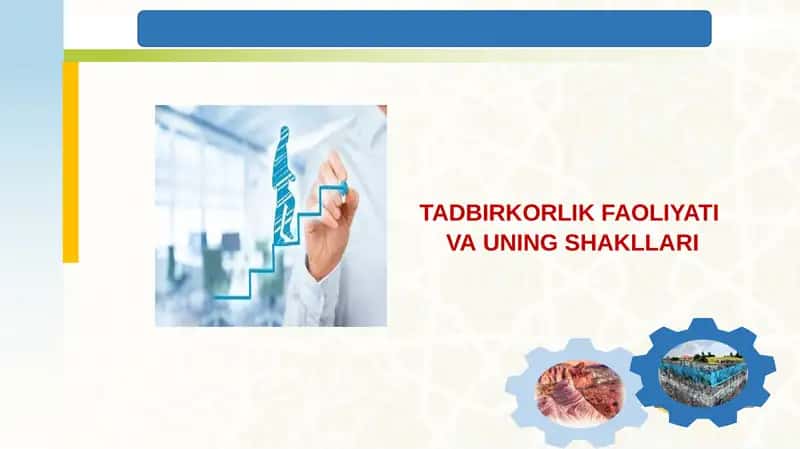 Tadbirkorlik faoliyati turlari