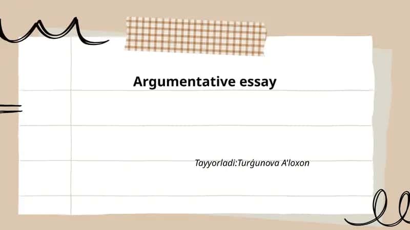 Argumentative essay