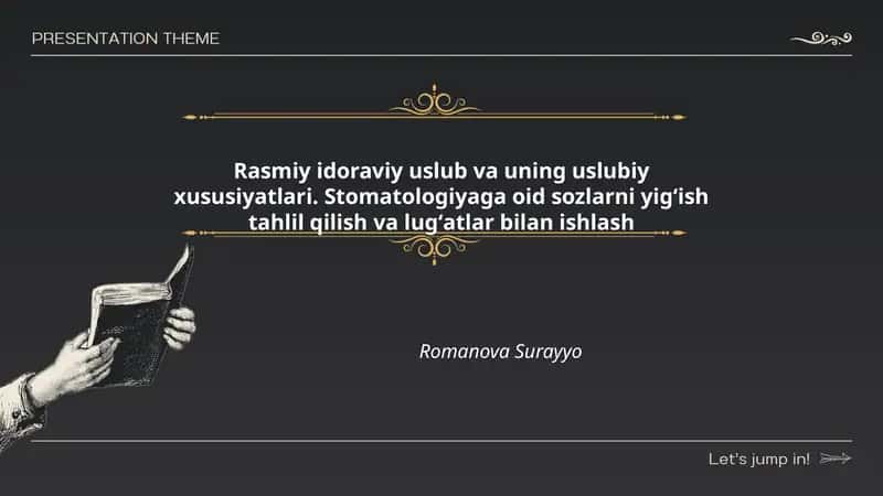 Rasmiy-idoraviy uslub va uning uslubiy xususiyatlari
