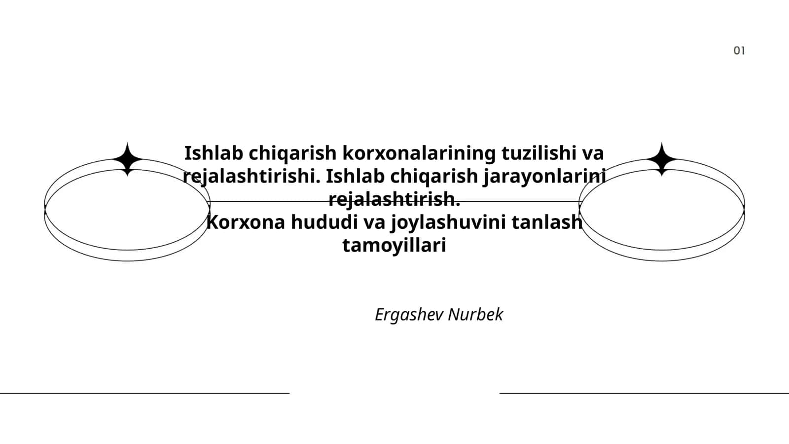 Ishlab chiqarish korxonalarining tuzilishi va rejalashtirishi