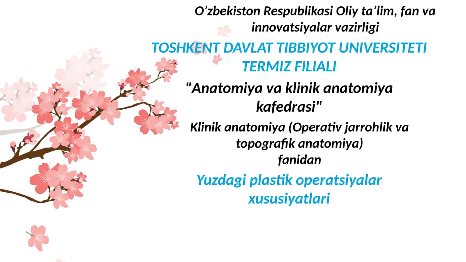 Yuz plastik operatsiyalari tasnifi