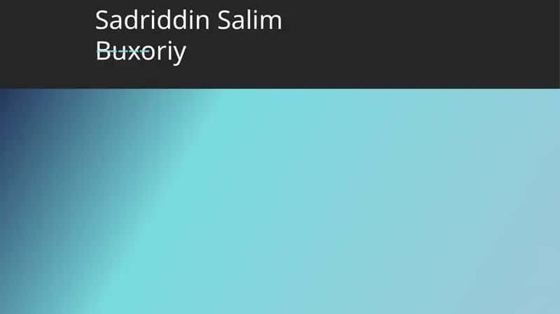 Sadriddin Salim Buxoriy