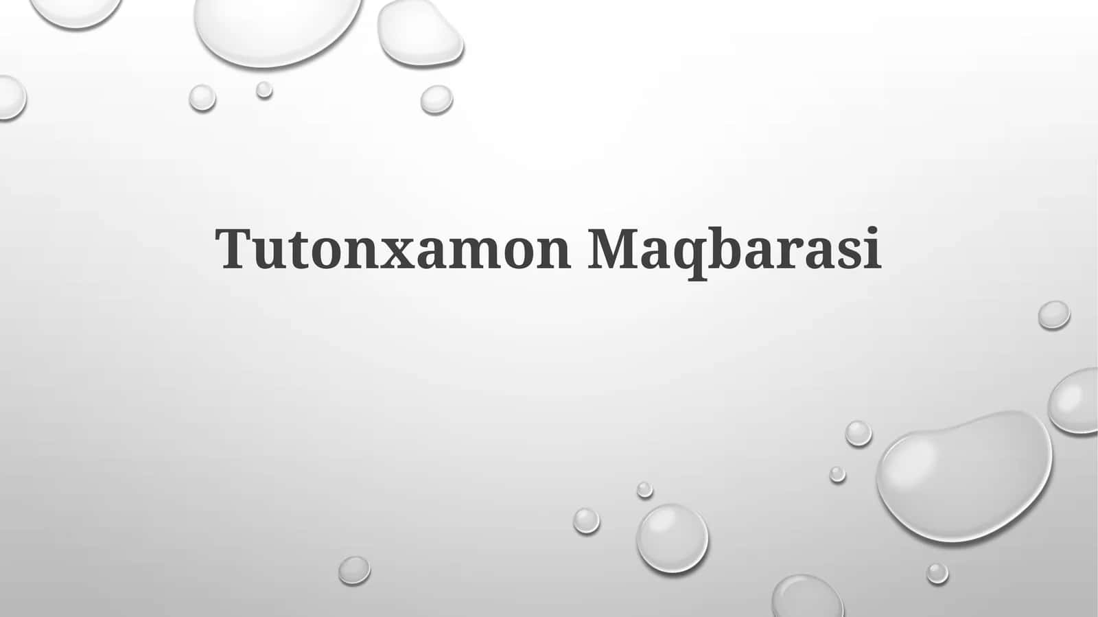TutonxamonMaqbarasi