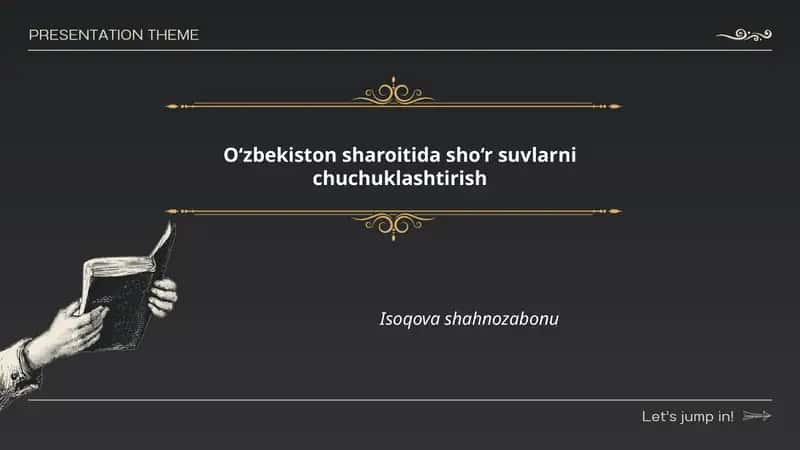 Sho‘r suvlarni chuchuklashtirish