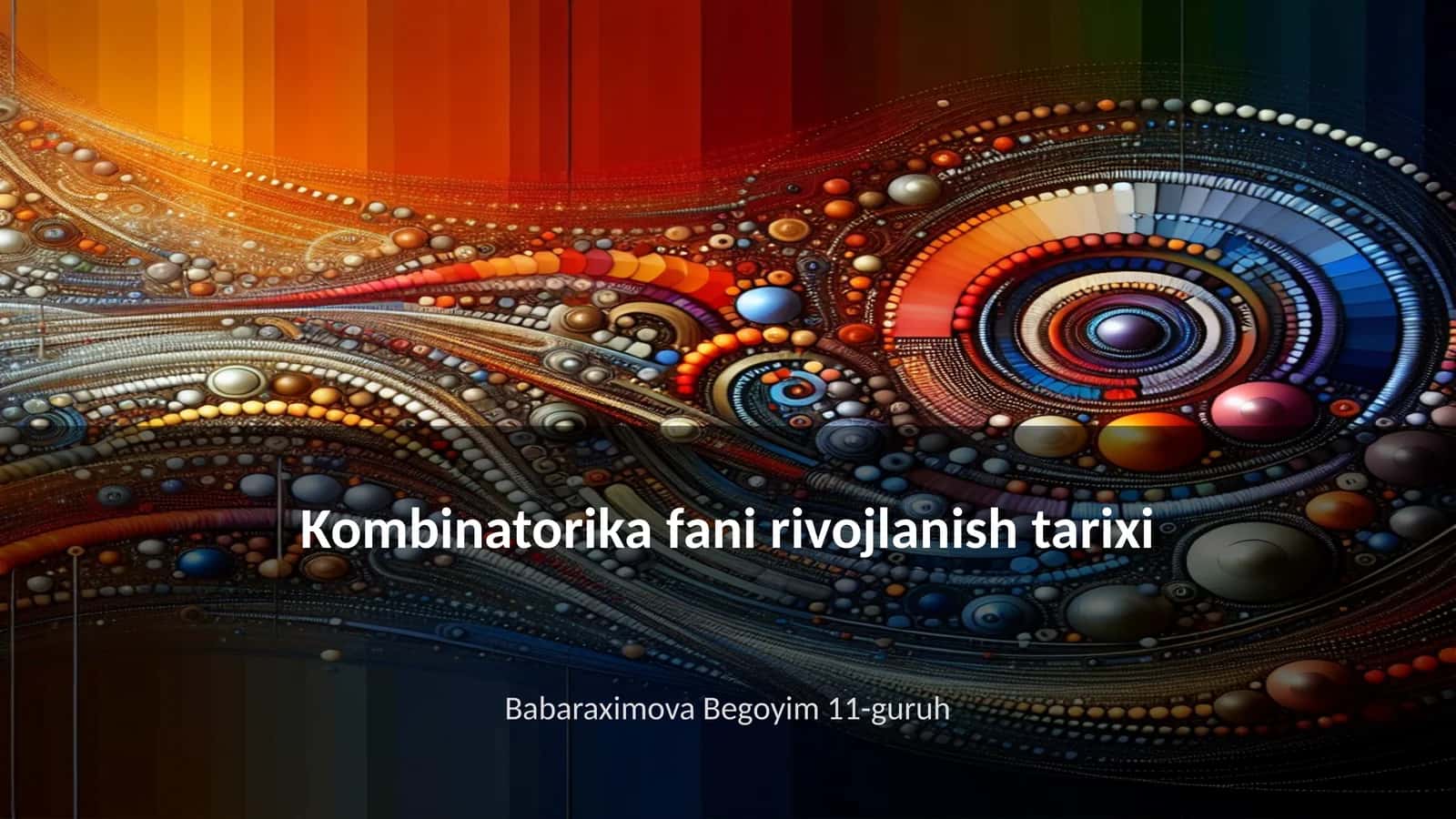 Kombinatorika fani rivojlanish tarixi