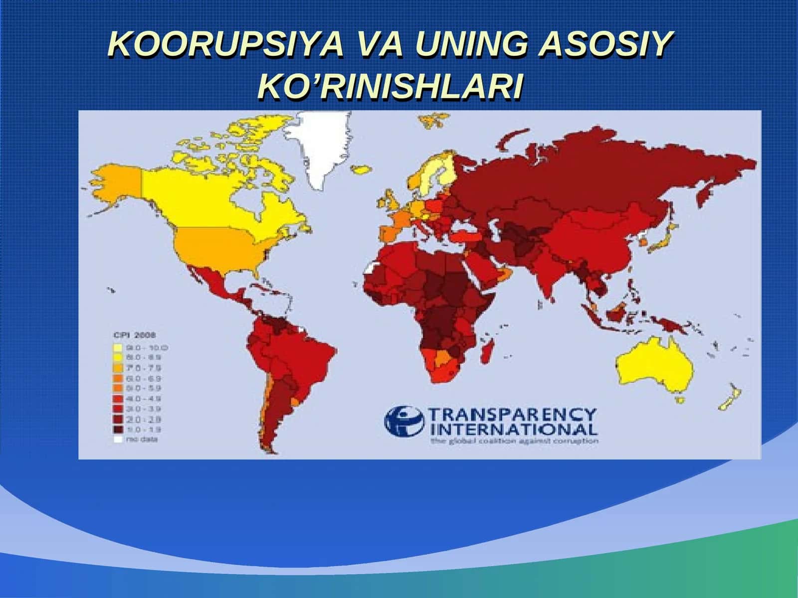 KOORUPSIYA VA UNING ASOSIY KO’RINISHLARI