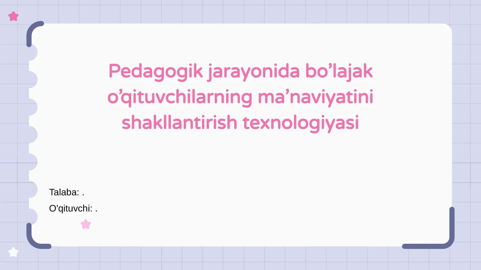 Ma’naviyatni shakllantirish texnologiyasi