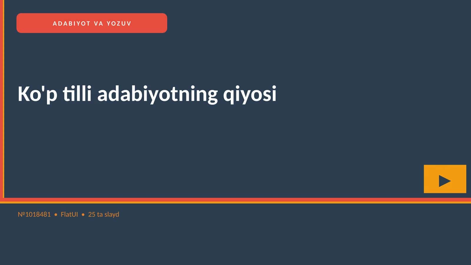 ADABIYOT VA YOZUV