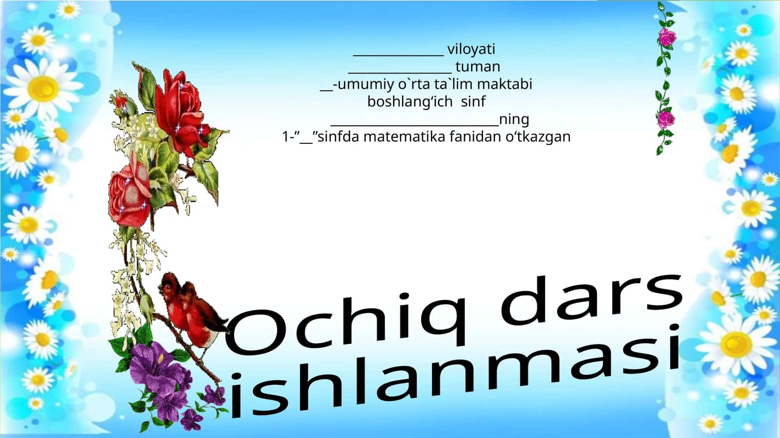 MATEMATIKADARSI1-SINF