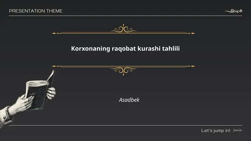 Korxonaning raqobat kurashi tahlili
