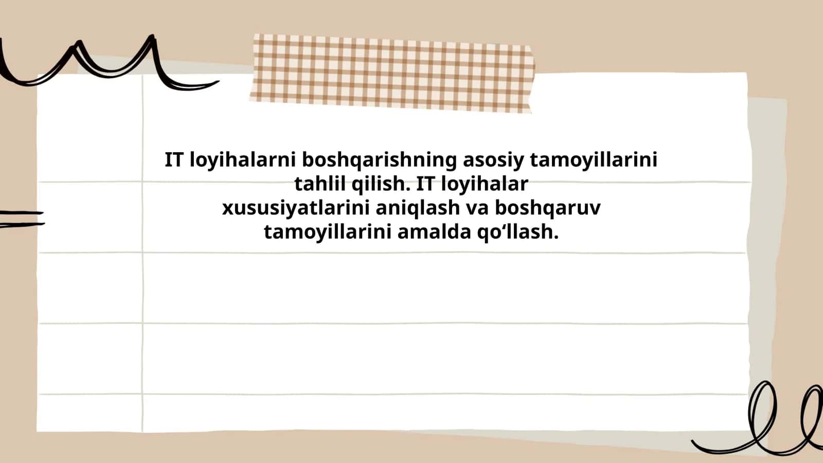IT loyihalar tushunchalari