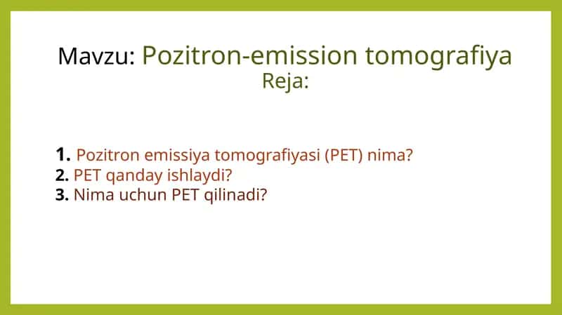 Pozitron-emission tomografiya