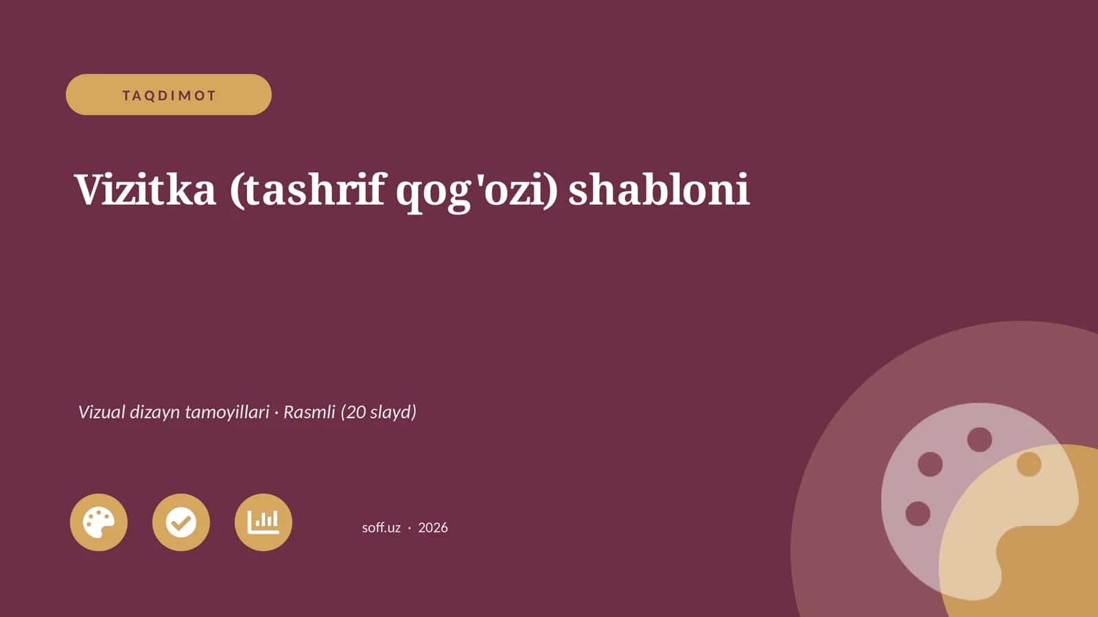Vizitka (tashrif qog'ozi) shabloni