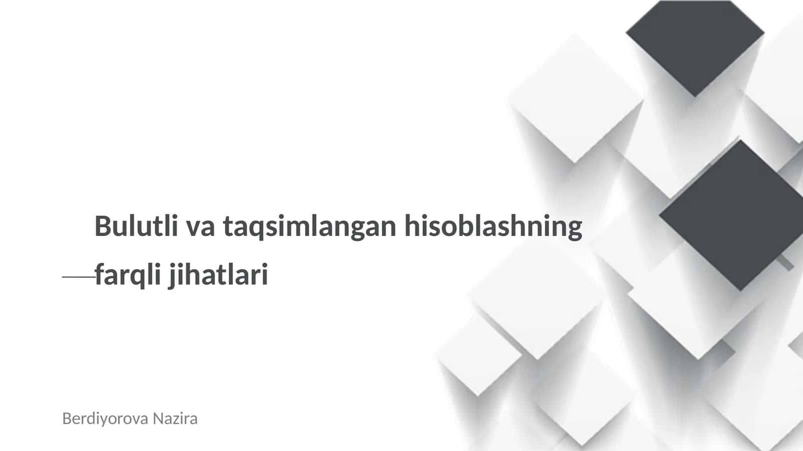 Bulutli va taqsimlangan hisoblashning farqli jihatlari