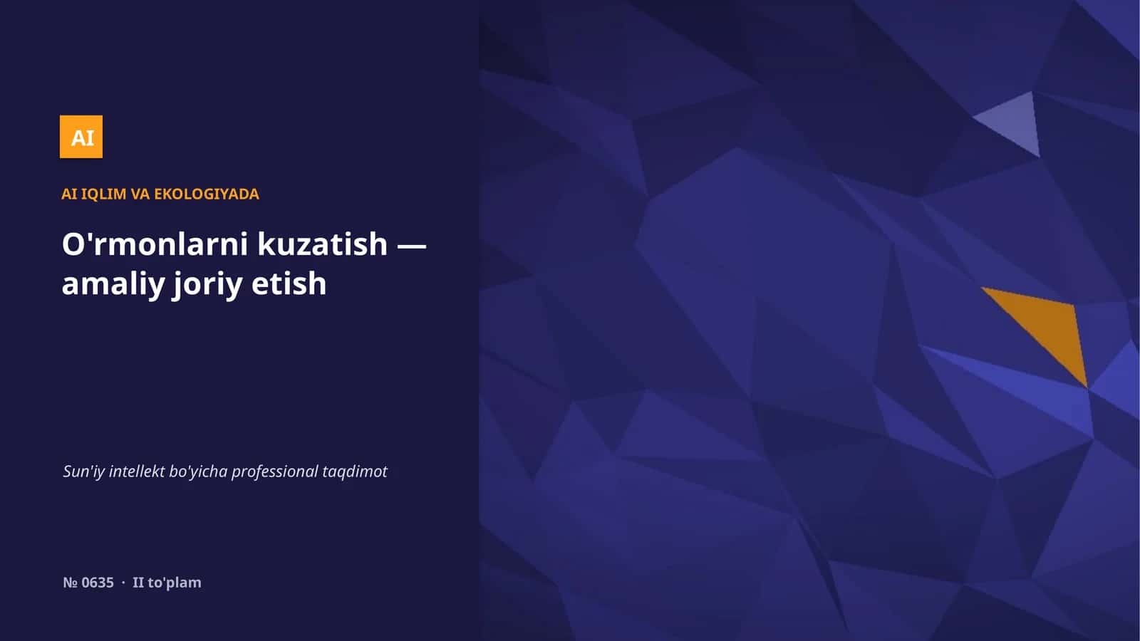 AI IQLIM VA EKOLOGIYADA