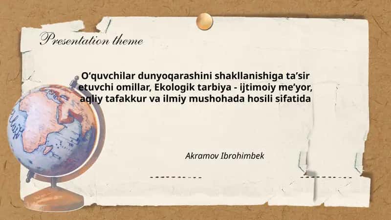 Ekologik tarbiya - ijtimoiy meʼyor