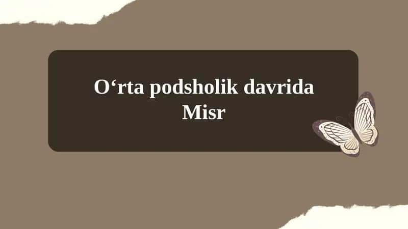 Oʻrta podsholik davrida Misr
