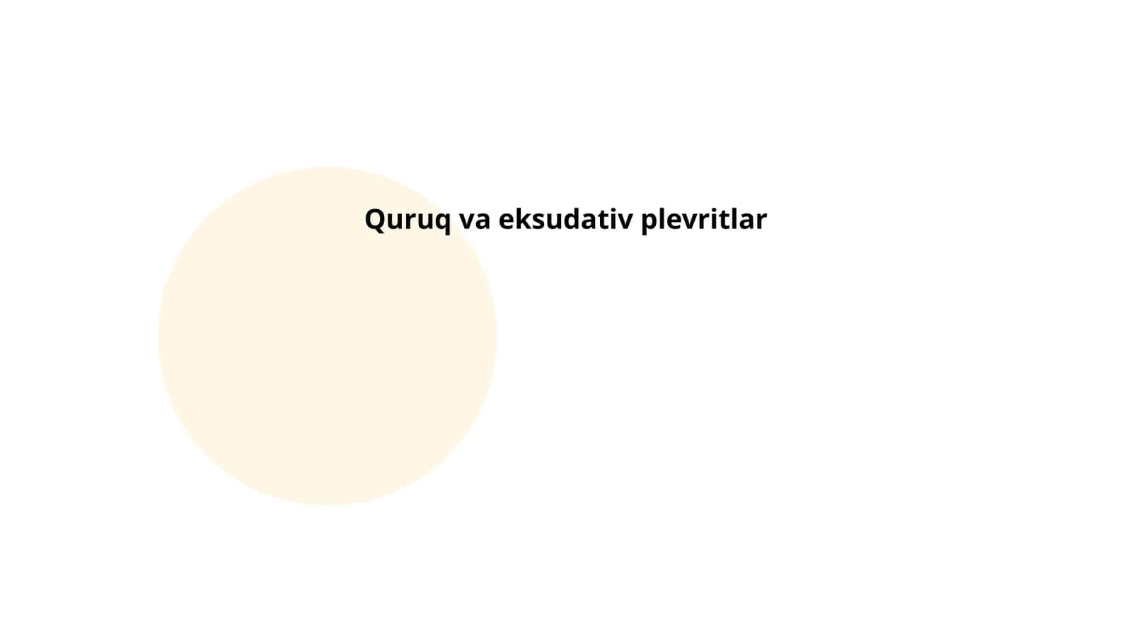 Quruq va eksudativ plevritlar