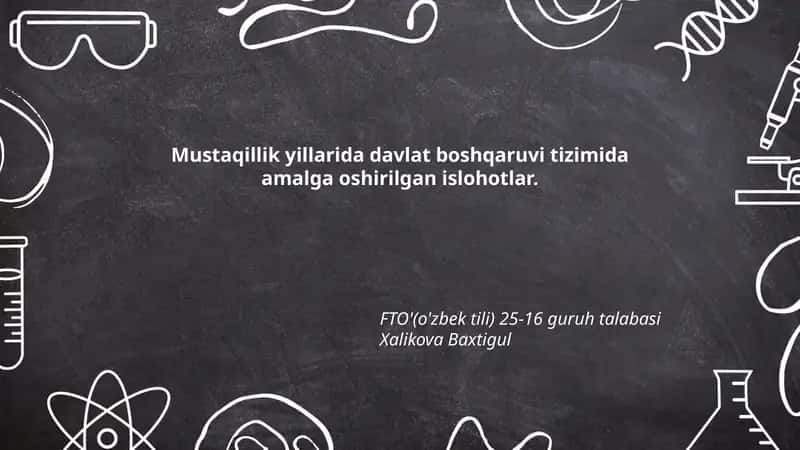 Mustaqillik davrida Konstitutsiyaviy islohotlar va davlat boshqaruvi tuzilmasi