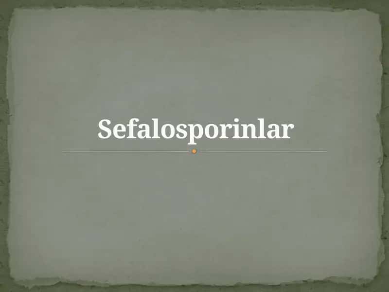 Sefalosporinlar