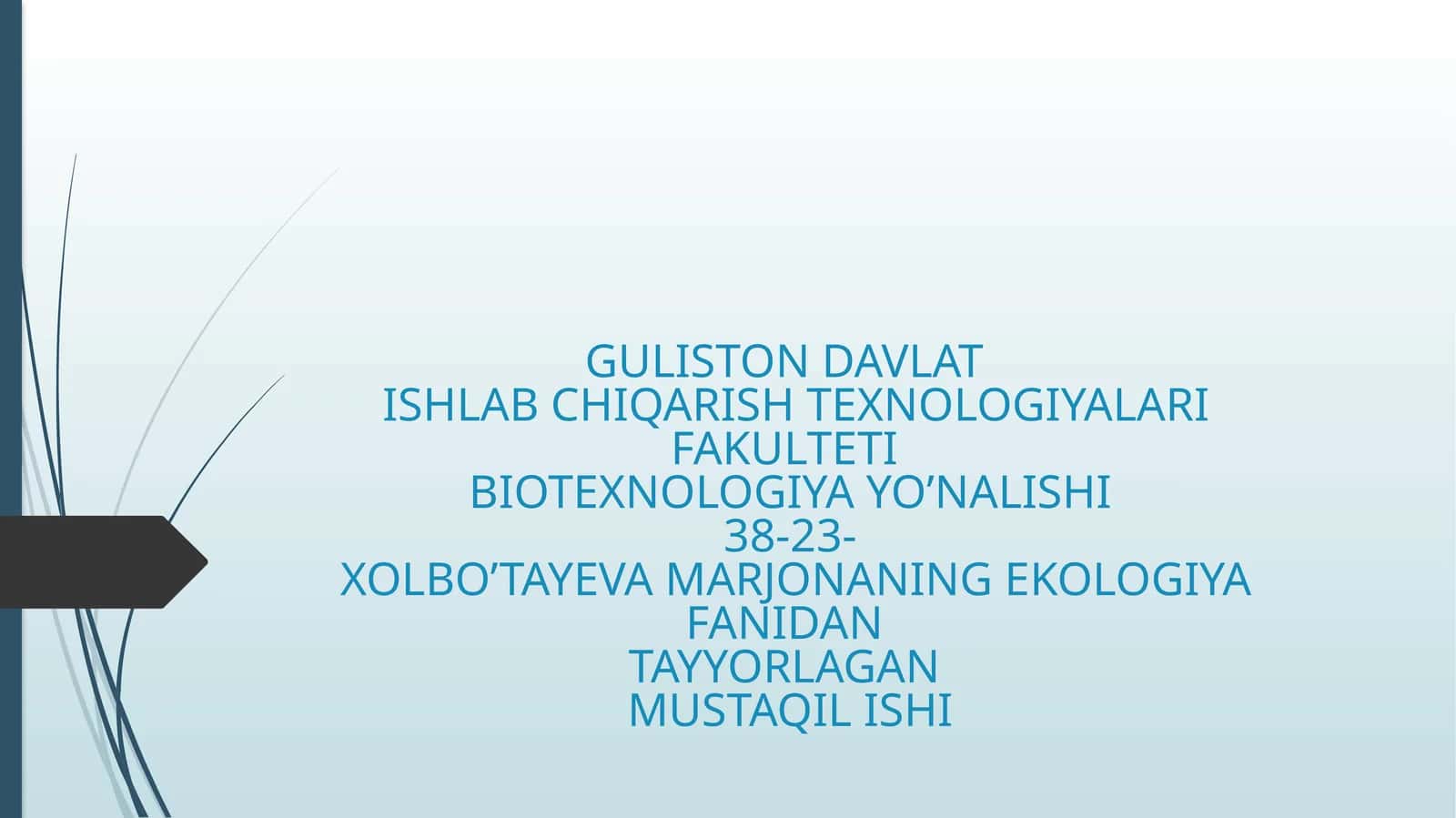 BIOSFERA HAQIDA TA’LIMOT
