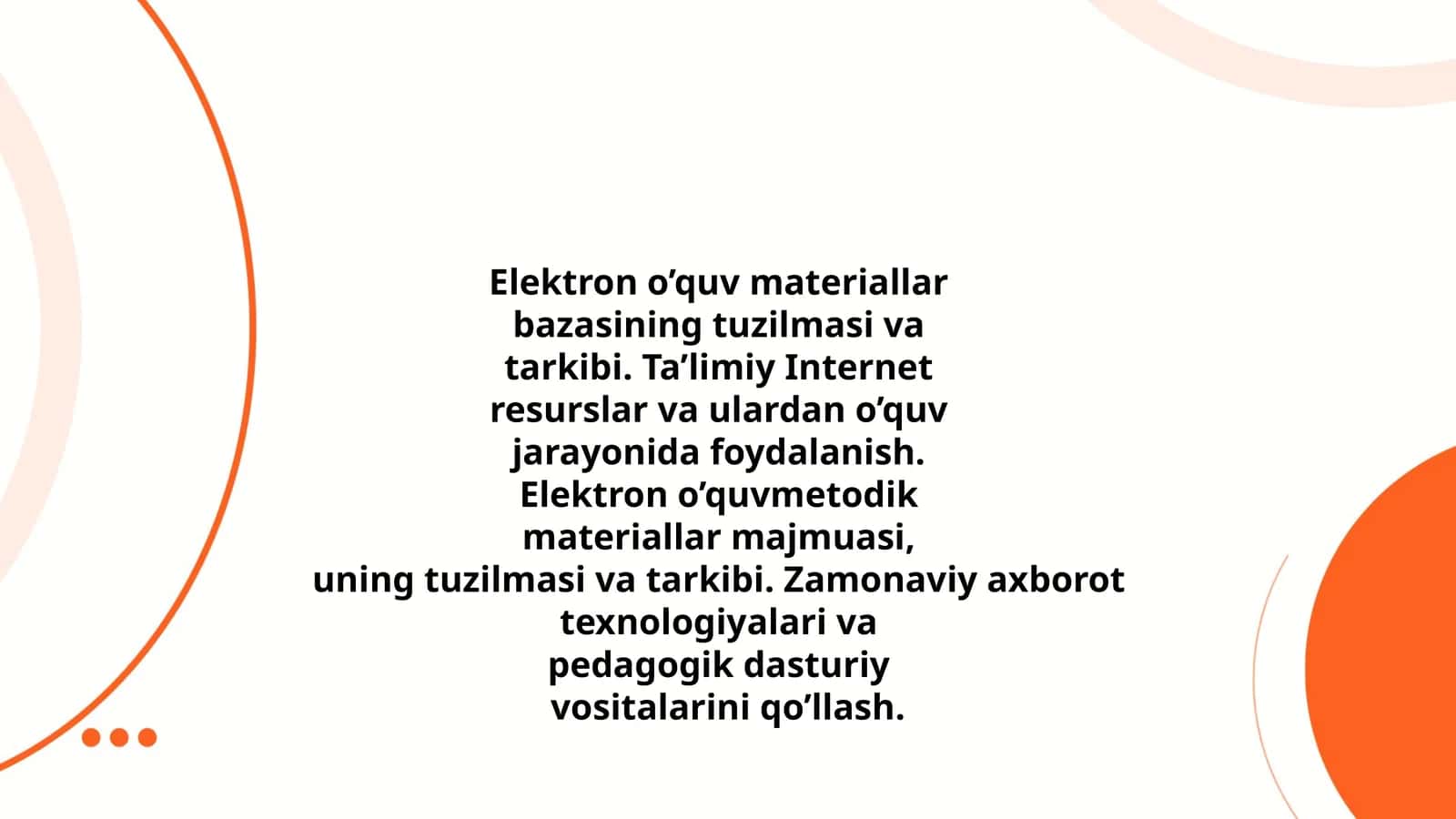 Elektron o’quv materiallar