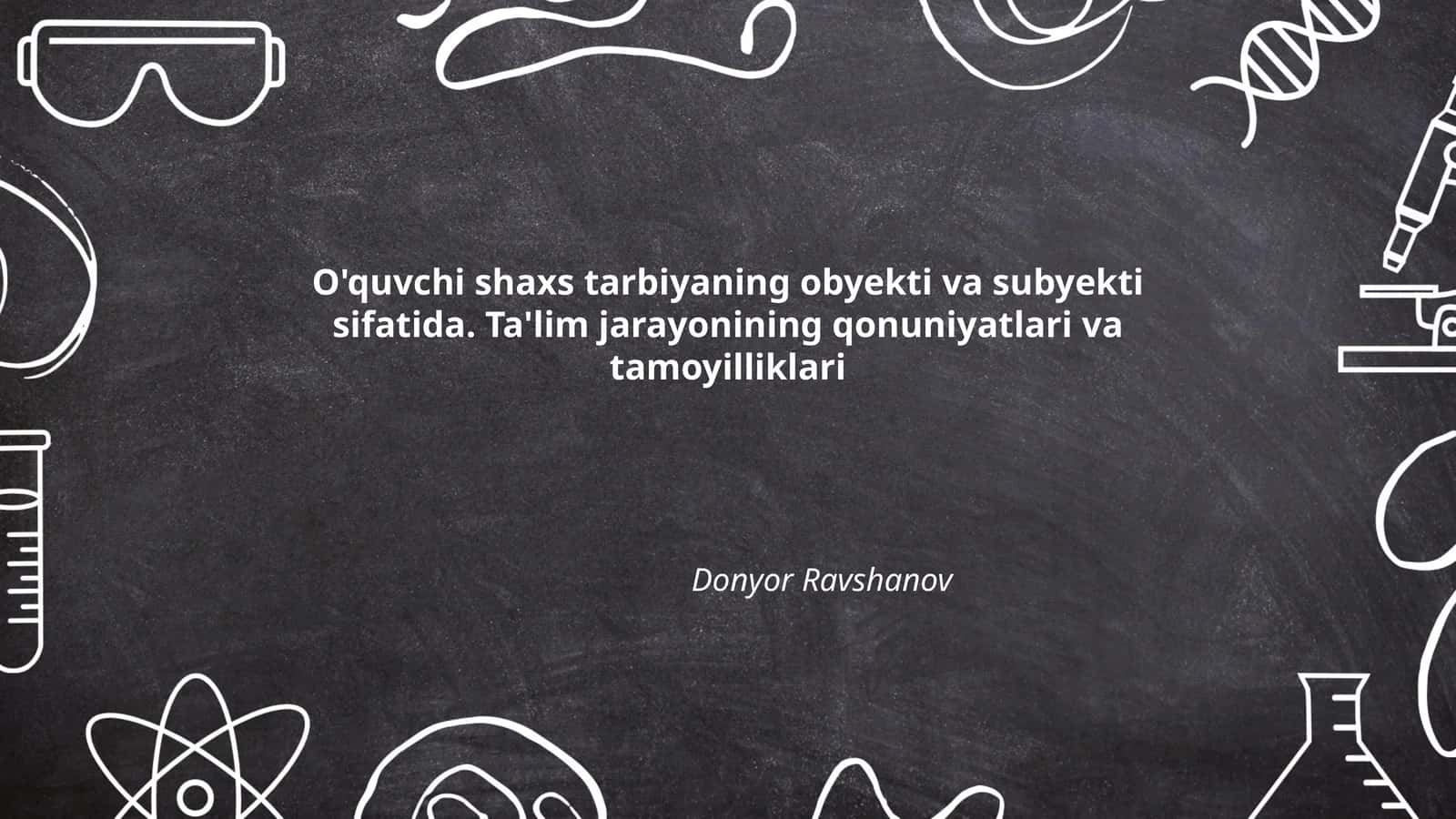 Ta'lim jarayonining mazmuni va mohiyati