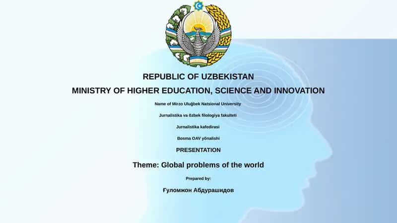 Global problems of the world