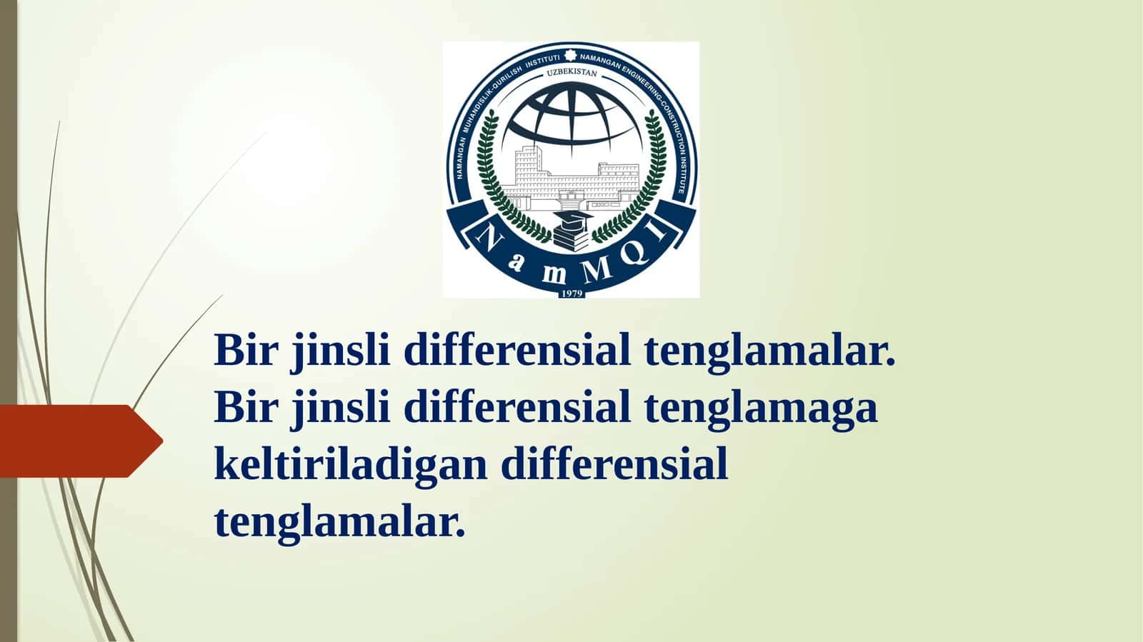 Bir jinsli differensial tenglamalar