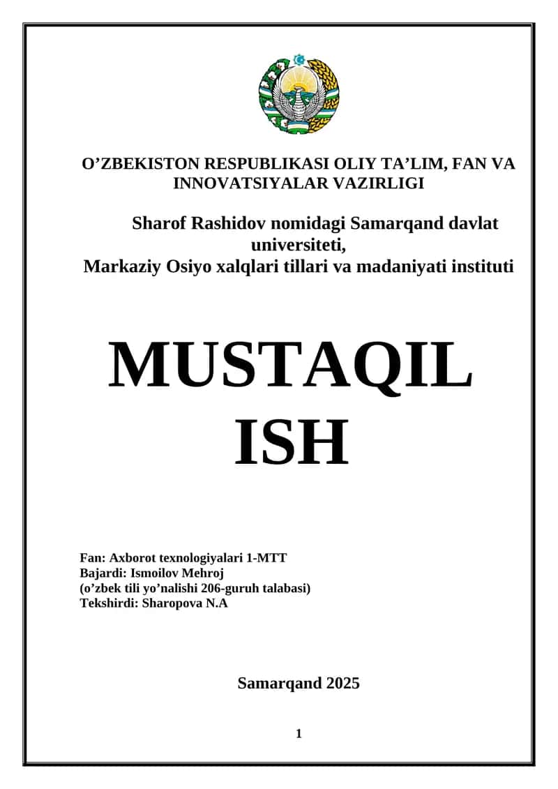 QÕSHIMCHA QURILMALARNING ASOSIY XUSUSIYATLARI, TURLARI VA VAZIFALARI