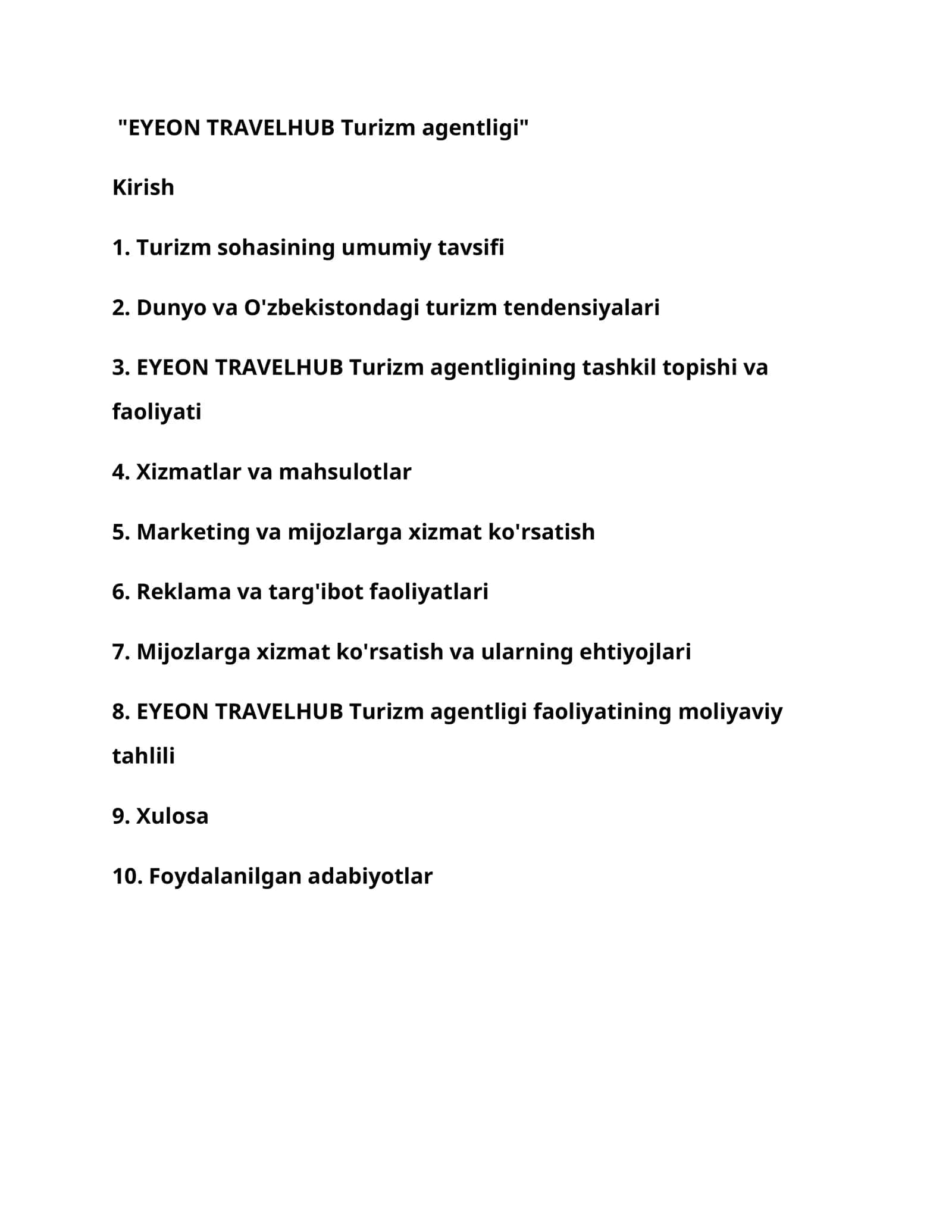 EYEON TRAVELHUB Turizm agentligi