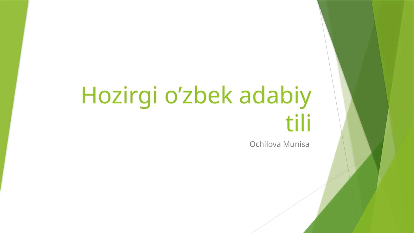 Ot so’z turkumiga oid misollar ustida ishlash